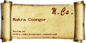 Makra Csongor névjegykártya